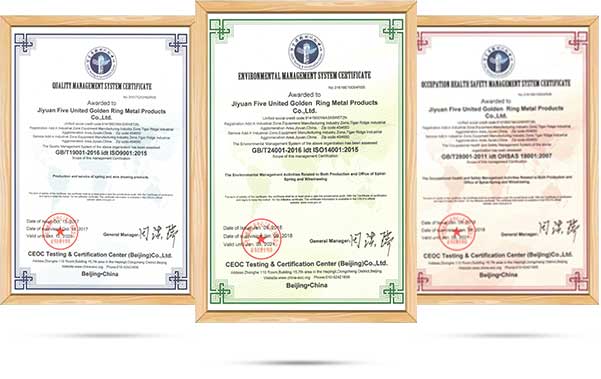 Camelway Certificates