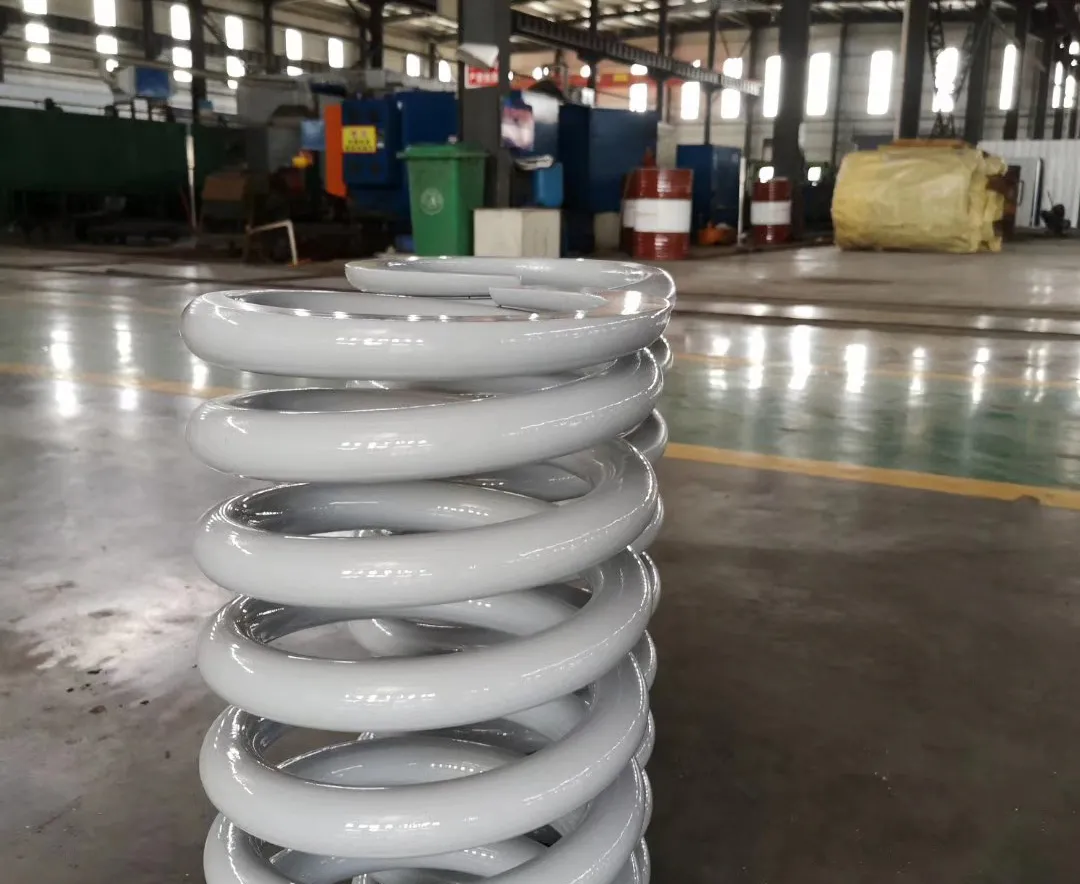 white color compression spring in factory
